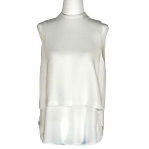 Elizabeth & James Womens Size S Ivory Sleeveless High-Low Layered Tank Top With